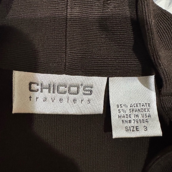 Chico's brown Open-Front cardigan with Stud Accents size 3 Vanity - Picture 10 of 12